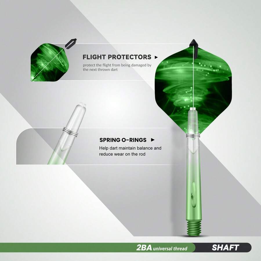 HUANQU 152pcs Darts Accessories Set, Includes: 45mm Aluminum Dart Shafts, 41mm Gradient Color Dart Shafts, PET Dart Flights, Dart Protectors, O-Rings, Suitable For All Darts Players - Vibrant Mixed Colors, Durable PC Material, Compatible With Soft Or Hard Tip Darts, Perfect For Christmas, Valentine's Day, Chinese New Year, Birthday And Other Holidays, Darts Accessories, Best For Christmas, Ideal For New Year - Multicolor - View 1