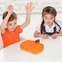 黄色南瓜泡泡纸减压玩具，手指按压泡泡感官玩具，成人和儿童流行的减压玩具，圣诞节、万圣节派对游戏装饰礼物，放松玩具，适合儿童和成人的有趣推弹游戏 - 彩色 - 查看 8