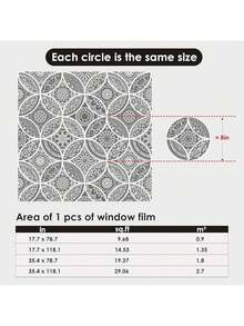 EstiloTendenciaDKTIE - PelíCula De Privacidad Boho Chic Para Ventanas Con Herramientas De InstalacióN, Suaviza La Luz, Reduce Los Rayos UV, PelíCula Decorativa Tipo Vidriera Para TeñIr Ventanas Para El Hogar, 17.7 XCalidad PremiumVersióN Mejorada - blanco puro - Ver 9