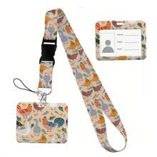 Animal Collection The Vertical Card Holder Horizontal Card Neck Strap Lanyards For Keys Keychain Badge Pass Hang Rope - Multicolor - View 140