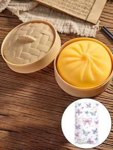 1pc Colorful Dumpling Shaped Squishy Stress Relief Ball, Comes With Gift Bag, Squeeze Dough Ball To Relieve Stress And Anxiety, Soft Bun Shaped Stretchy Desktop Toy, Squeeze And Pinch, Soft And Squishy, Stress Relief Toy - Multicolor - View 16