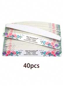 JEARLYU 3/5/8/12/24/30/40/50 片装指甲锉，适用于天然指甲，用于修整整个指甲的轮廓；在涂抹任何产品之前准备天然指甲，以及在美甲过程中修剪或塑造天然指甲的边缘。 - 紫色 - 查看 6