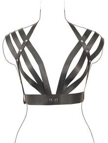 女士时尚 PU 皮革腰带，哥特式束身衣腰带，情人节礼物，狂欢节服装腰带，性感女士配饰，狂欢 - 黑色 - 查看 11