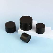 8/50pcs 5g High Quality Double Layer Thick Black Opaque Refillable Jars, Small Capacity Cream, Ointment, Nail Polish, Eye Cream Empty Bottles, Travel Opaque Refill Containers - Black - View 5