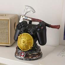 1pc Demon Face Warrior Sword Controller Stand, Compatible With PS/-, Resin Gaming Accessory, Demon Themed Figurine, Gamer Gift, Home/Office Independent Console Display Stand (No Electronic Components, Handmade With Minor Imperfections) - Multicolor - View 8