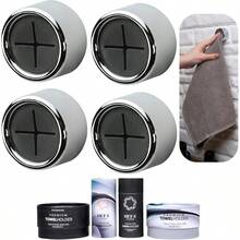 HEFA Ganchos para toallas Regalo de Navidad organización de cocina gancho para toallas de cocina accesorios de cocina Cromado Paquete de 4 - cromo - Ver 1