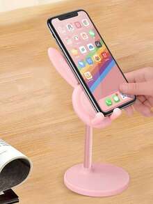 1pc Adjustable Foldable Rabbit Shaped Phone Holder For Bathtub