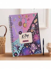 1本动漫笔记本文具螺旋记事本学生学习用品办公配件礼品 - 多色隨機 - 查看 1