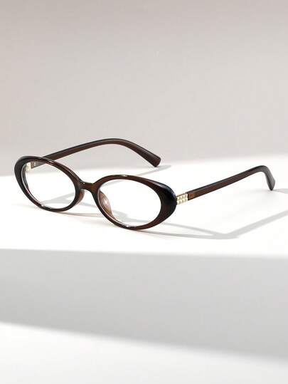 1 Pair Women's Cat Eye PC Retro Versatile Street Style High Quality Fashion Eyeglasses, Suitable For Daily Wear, Accessories, And Gifts