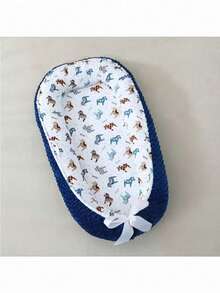 1pc Portable Compressed Beanbag Infant Bed, Bionic Baby Nest Suitable For 0-1 Year Old Babies, Travel Crib - Multicolor - View 4