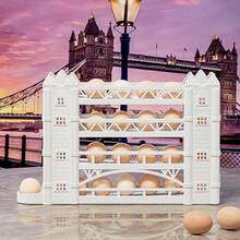 4-Tier Rolling Egg Storage Box, London Bridge Design, Fridge Organizer Expander, Fresh & Anti-Collision - Multicolor - View 11