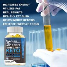 KETO Apple Cider Vinegar Soft Capsules, A Weight Loss Product That Supports Weight Management And Gut Health - 120 Capsules, A 60-Day Supply. - 1 chai - Xem 5