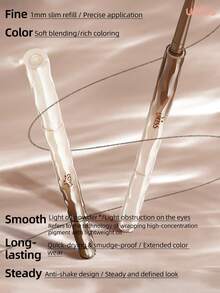 ukiss Gel Eyeliner Pencil With Brush, Smooth And Creamy Formula, Natural Makeup Look, Easy To Apply, Vivid Color, Nourishing, Waterproof, Sweat-Proof, Smudge-Proof - #A01 Black - 查看 7