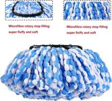 4 Pack Mop Replace Heads Compatible For OCeda, Spin Mop Refill Head Replacement For RinseClean 2-Tank System - Fluffy Microfiber, Machine Washable And Easy To Replace - MàuB - Xem 7