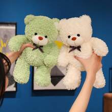 1个情人节礼物糖果色泰迪熊毛绒娃娃，柔软可爱，可作抱枕，家居装饰，送给女朋友、闺蜜、孩子的生日礼物 - 彩色 - 查看 4