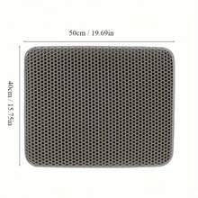 1PC Cat Litter Mat Litter Box Mat With Double Layers, Winter Cat Litter Mat Waterproof Double Layer Non Slip Sand Trapping Washable Pad For Litter Box Clean Supplies Pet Toilet Mat - Grey - View 13