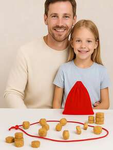 Christmas Magnetic Game, Entertaining Magnetic Game Suitable For Family Game Night, Fun Two-Player Game For Children, Includes 1 Rope, 20 Magnets And Storage Bag, An Excellent Christmas Or New Year Gift For Kids - Multicolor - View 9