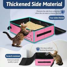 Cat Litter Box - Large-rosado - View 4