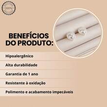 Brinco Pequeno Coração Cravejado Feminino Prateado - Prata - Visão 3