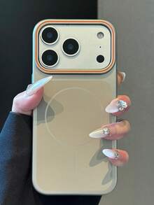 Luxury Matte Skin Feel Electroplated Magnetic Wireless Charge Phone Case Compatible With IPhone 17 Pro Max 17 Pro 17 16 15 14 13 Pro Max Ice Feel Shockproof Protective Cover ﻿