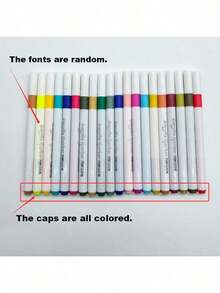 12/24/36/48/60/80色丙烯颜料马克笔套装，防水，适用于美术工艺、DIY项目、专业艺术家、学生、办公及学校用品，返校季必备 - 彩色 - 查看 7