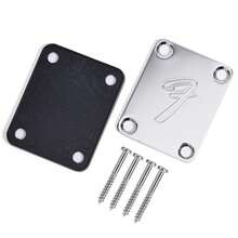 Placa de mástil global para guitarra eléctrica – Componente esencial para personalización y mejora – Compatible con la mayoría de guitarras y bajos – Accesorio indispensable para músicos - color: plata - Ver 2