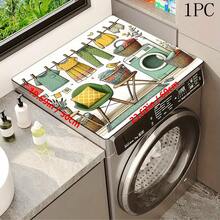 1 tấm phủ mặt trên máy giặt và máy sấy in họa tiết nhiều màu sắc, thảm lót lồng giặt, thích hợp dùng cho bề mặt tủ lạnh và tủ đầu giường, thảm lót máy pha cà phê, thảm thấm hút mặt bàn bếp, tấm phủ bụi máy giặt, miếng hút chân không máy giặt, thảm lót cống bồn rửa, thảm cho thú cưng, thích hợp dùng cho chậu rửa mặt, trang trí bàn ngoài trời nhà hàng, đồ dùng nhà bếp gia đình - Nhiều màu - Xem 12