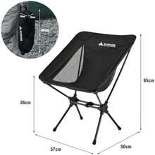 Silla Plegable Camping Soporta 120 kg,Camping y Pesca etc (Negro)(default) - Multicolor - Ver 4