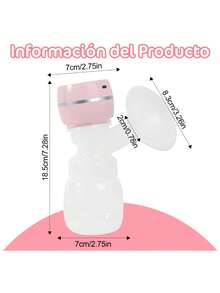 Extractor De Leche Eléctrico Sacaleche 3 Modos 12 Niveles - transparente - Ver 6