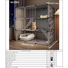 Katzen-Innengehege mit großem Freiraum, Katzenhaus, Katzenschrank, Katzenvilla, Haustier-Käfig für kleine Wohnungen