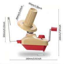 Portable Handheld Wool Yarn Winder, Easy Wind Ball Maker, No Electricity Or Battery Needed, Compact Space-Saving Design, For Home Knitting Crafts - Red - View 6