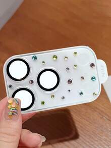 1pc Cute Y2K Shiny Diamond Crystal Colorful Transparent Camera Lens Protector Film, Soft Clear Protective Case Compatible With IPhone 17 Pro Max/17 Pro Applicable To Daily Shield, Office, Home Daily Shield Office Home Phone Camera Cover Sparkling Crystal Waterproof Shockproof Anti-Fall Scratch Resistant - Clear - View 10