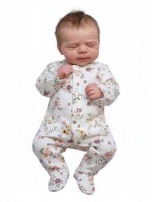 19 Inch/48 Cm High Quality Reborn Baby Doll, Full Body Soft Touch Vinyl 3D Hand Painted Skin With Visible Veins Girl Doll, Handmade Art Reborn Doll Like Real Baby, Great Birthday Gift/Christmas Gift For Kids - Multicolor - View 2