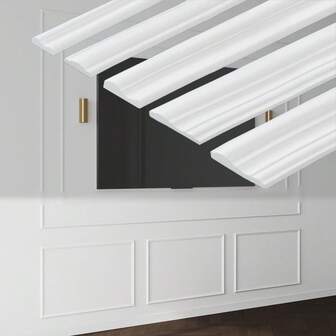 1pc 2m/78.74in Peel And Stick Wall Molding Kit,Pre-Cut Wall Panels For Interior Wall Decor,Premade Wainscoting Panels Peel And Stick,Accent Wall Panel For Living Room Bedroom Decor