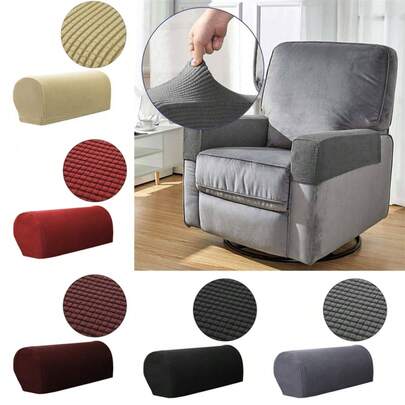 2X Pair (=4pcs) Stretch Sofa Arm Slipcover Armrest Couch Cover Protector Removal Elastic Covers