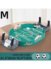 1 Set Gioco da Tavolo di Calcio, Dimensione Grande/Media, Gioco di Calcio da Tavolo per Adolescenti, Amici, Famiglia, Giocattolo Interattivo per 2 Giocatori - Verde - Visualizzare 9