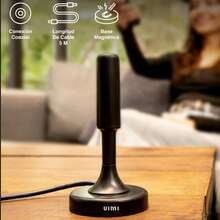 Antena de TV Digital Para Interior y Exterior con Amplificador de señal Inteligente, HDTV Compatible con señales DTMB/ISDB/DVB-T/DMB-T - Negro - Ver 2