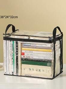 1 pieza/2 piezas Bolsa de almacenamiento de libros, de pie, bolsa de almacenamiento multifuncional para la sala de estar, el dormitorio, el estudio, bolso impermeable de PVC, organizador de juguetes y aperitivos - cuatro colores - Ver 16
