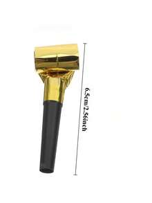 8 piezas de sopladores de fiesta y creadores de ruido, dispositivos de soplado para agregar una atmósfera alegre a las celebraciones de cumpleaños, diversas ocasiones y fiestas de cumpleaños, mini trompetas doradas, regalo del Día de San Valentín, regalo de cumpleaños, artículos de fiesta - Multicolor - Ver 3