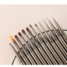 2支装凝胶美甲笔，指甲油彩绘笔 - 巧克力棕 - 查看 5