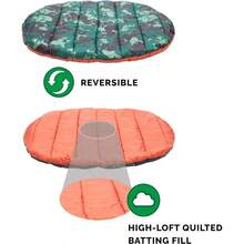 Furhaven Large Dog Bed Trail Pup Travel Pillow Mat w Stuff Sack Washable - Paprika Camo-Paw Large - PaprikadeviajeyCamoPaw - Ver 7