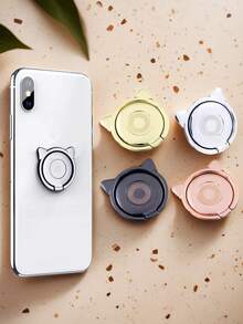 Soporte de anillo para dedo giratorio 360 grados con diseño de dibujos animados, soporte universal de agarre de anillo para dedo, soporte de escritorio para smartphone, tableta, anti-caída y anti-pérdida - Multicolor - Ver 2