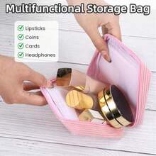 化妆包套装 - 时尚旅行洗漱包、可爱小收纳袋、萌系化妆包、带拉链口袋的旅行化妆品收纳包、可爱化妆包、大容量笔袋、化妆刷收纳袋、度假旅行洗漱包、浴室配件、结婚礼物、伴娘礼物、生日礼物、朋友礼物、情人节礼物、节日礼物、返校礼物 - 米色 - 查看 6