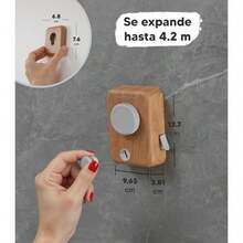 GorillaLine MAX - Tendedero retráctil para Interiores y Exteriores línea de Secado de Ropa Resistente Estante de Secado de Pared Ropa Seca al Aire Ajuste máximo con GorillaGrip - Aspecto de madera - Ver 3
