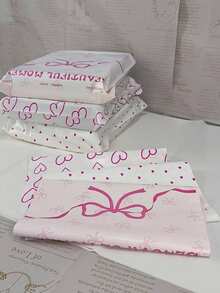 10pcs Pink Pattern Waterproof Mailing Bags, Suitable For Office, Student, Clothing Packaging