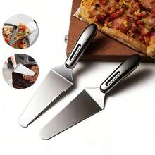 Stainless Steel Serrated Pie, Cake And Pizza Spatula - Triangular Spatula, For Desserts, Baking, Tiramisu Slicing, Durable Kitchen Tool, Ideal For Home Baking/Professional Chef/Cooking Enthusiast - Multicolor - View 10