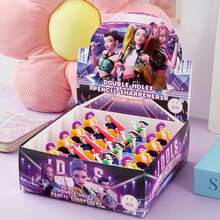 1pc K-POP Cartoon Devil Witch Dual-Hole Pencil Sharpener, High-Quality Soft Rubber Pencil Sharpener, Student Stationery - Multicolor - View 2