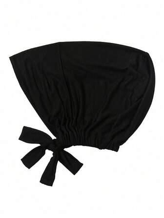 1 pieza Pañuelo con capucha elástico de unicolor para mujer, accesorio de bata, se puede combinar con chal, cómodo, transpirable, forro de capucha para uso diario, pañuelo casual, pañuelo suave, se puede combinar con batas, pañuelo suave para el Día de San Valentín o Eid, velo para mujer