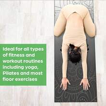 1片装硅胶瑜伽垫，适用于家庭健身、普拉提、健身房、客厅，防滑、减震、吸湿排汗、易于清洁，是一款实用的运动垫。 - 彩色 - 查看 3