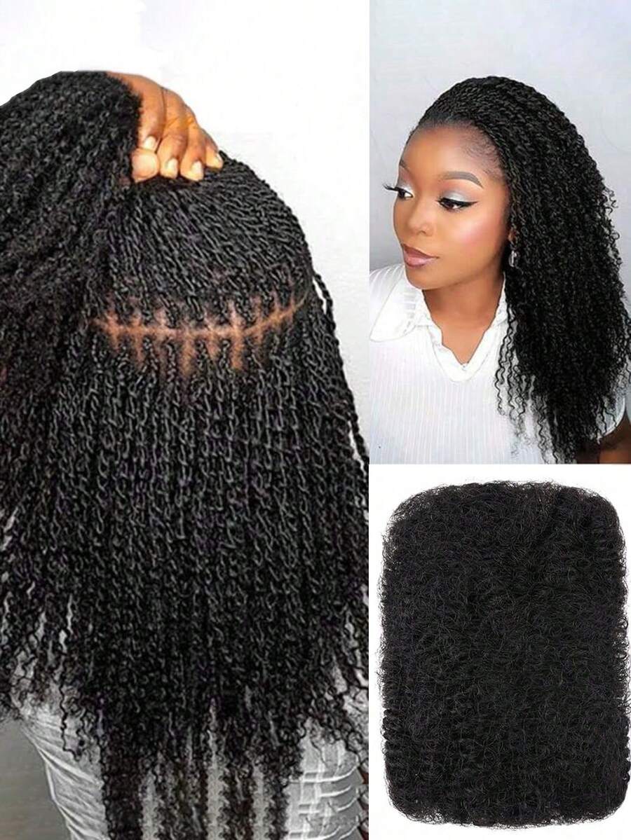 Afro Kinkys Bulk Human Hair For Dreadlock Extensions 30g/Pack Bulk Hair Black Color Brazilian Virgin Hair - Natural Black - View 1